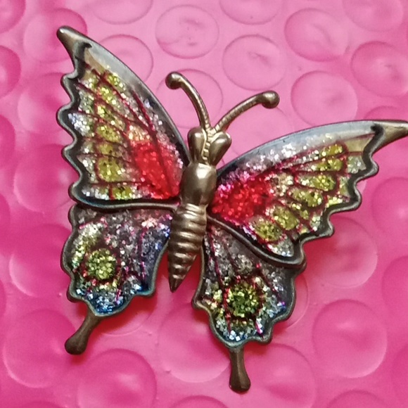 🍃FABULOUS!/ BUTTERFLY BROOCH 🦋 ❤️ - Picture 2 of 6